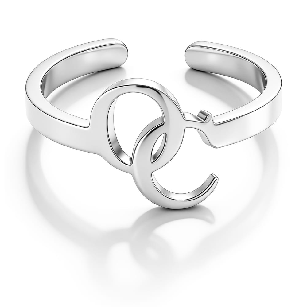 Intertwined Initial Ring – Personalised Monogram