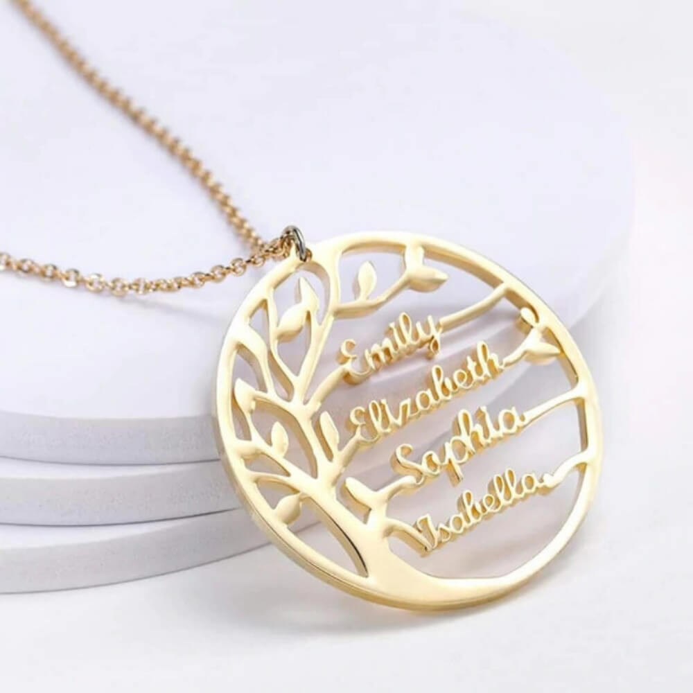 Tree Of Life Necklace With Engraved Names