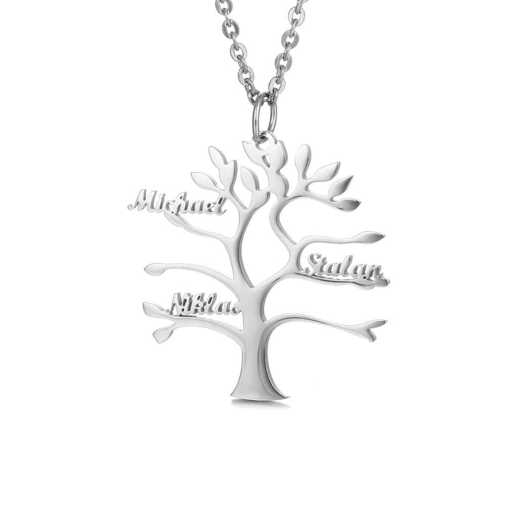 Baum des Lebens Halskette Necklaces Loanya Silber 40 cm