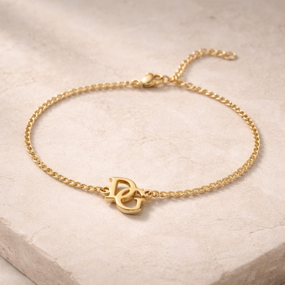 Interlocking Initials Bracelet