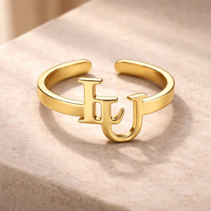Intertwined Initial Ring – Personalised Monogram