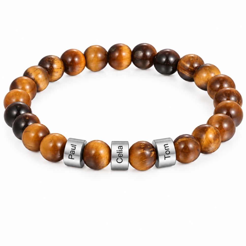 Personalised Lava Stone Bracelet