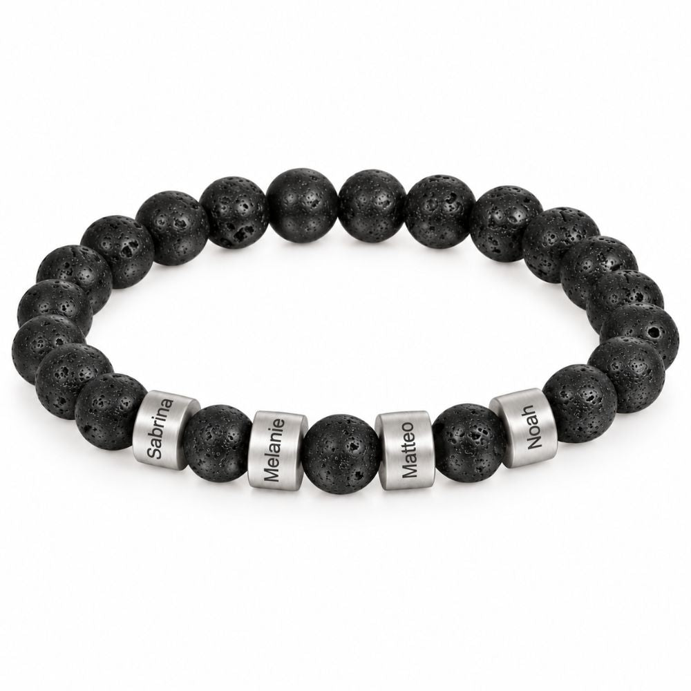 Personalised Lava Stone Bracelet