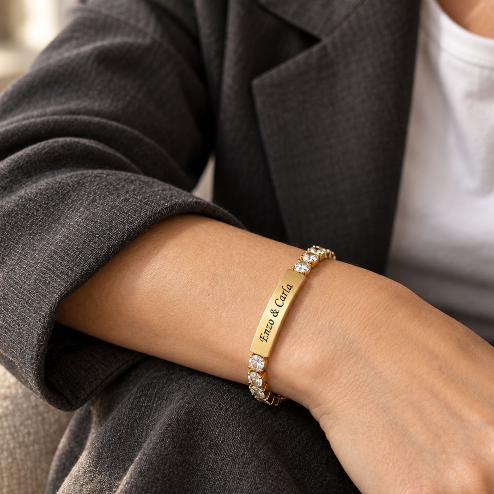 Personalised Tennis Bracelet with Engraving