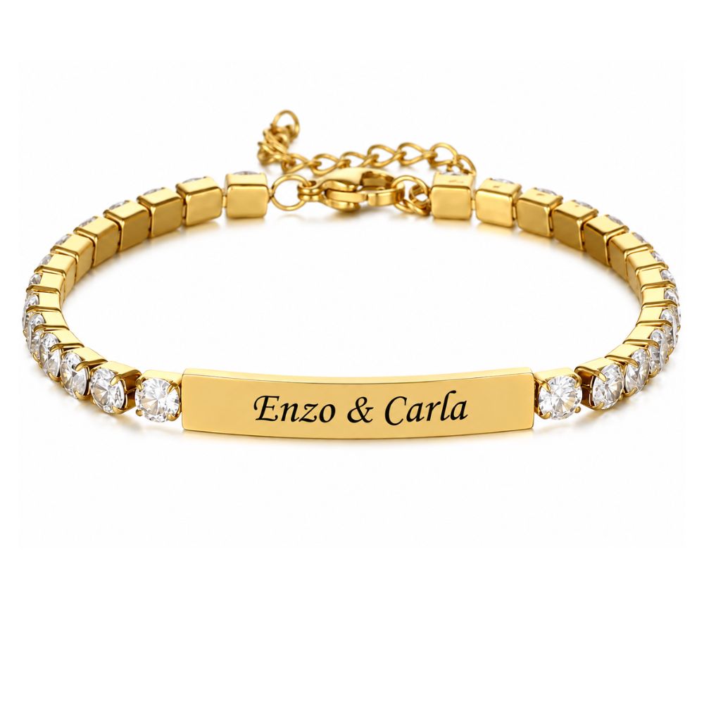 Personalised Tennis Bracelet with Engraving