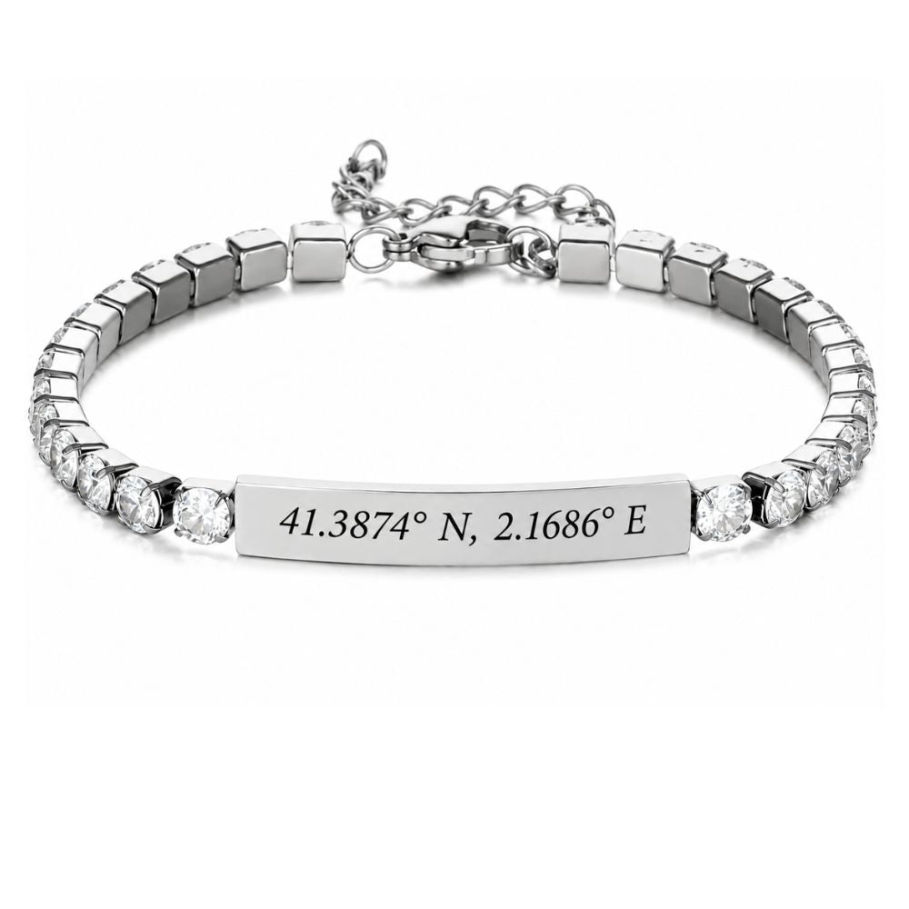 Personalised Tennis Bracelet with Engraving