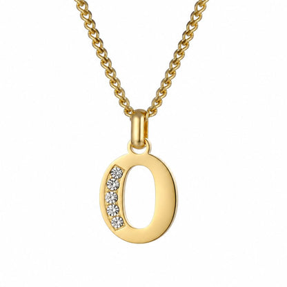 Initial Necklace with Cubic Zirconia