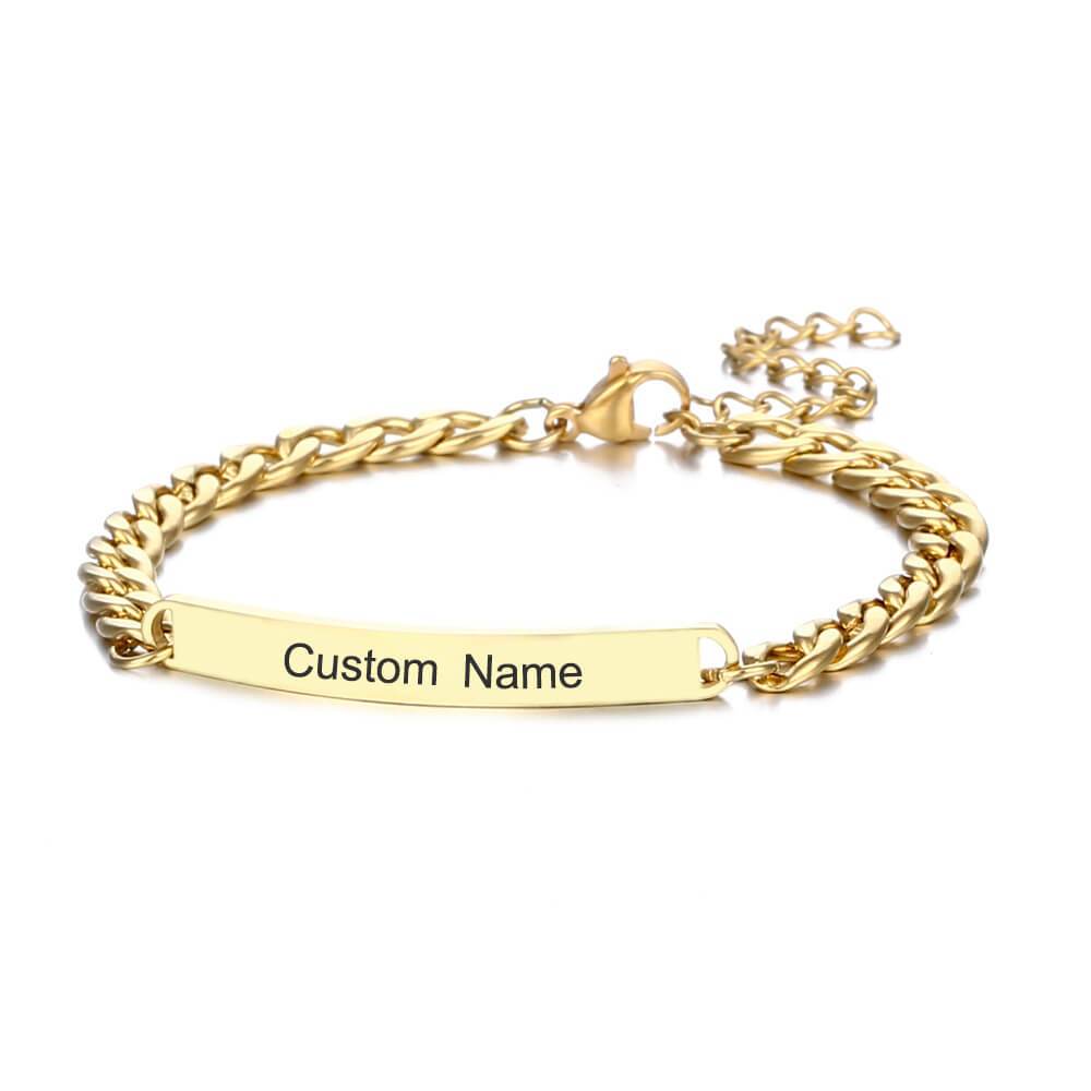 Couple Bracelet With Individual Lettering