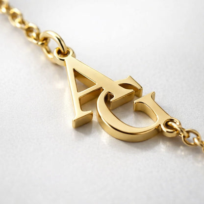 Personalised Monogram Necklace with Three Initials