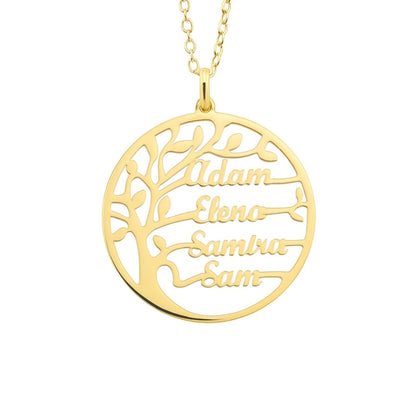 Tree Of Life Necklace With Engraved Names