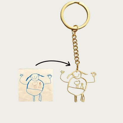 Children's Drawing As A Necklace Or Pendant