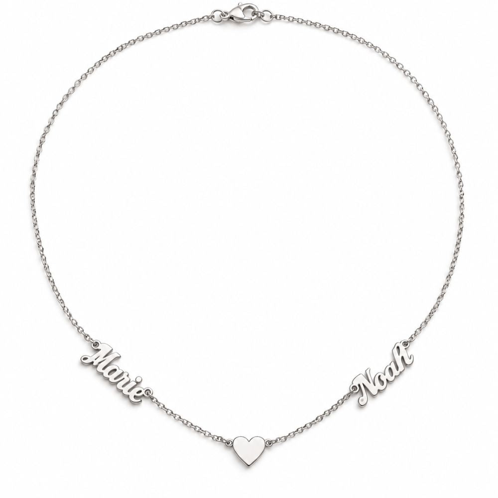 Heart Necklace With Two Names