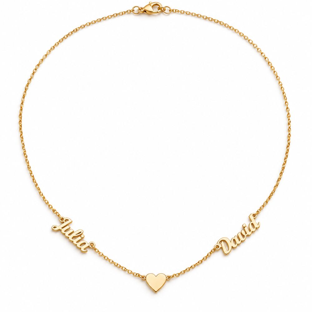 Heart Necklace With Two Names