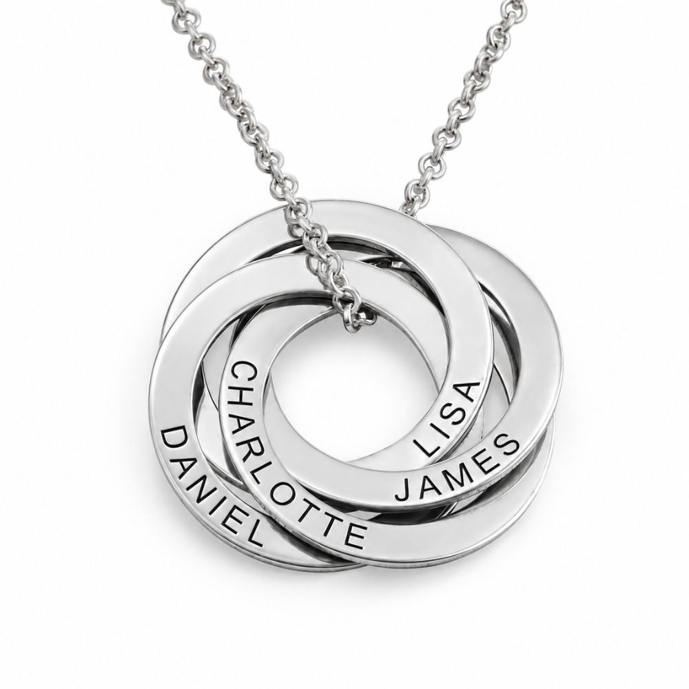 Necklace with Interlocking Name Circles