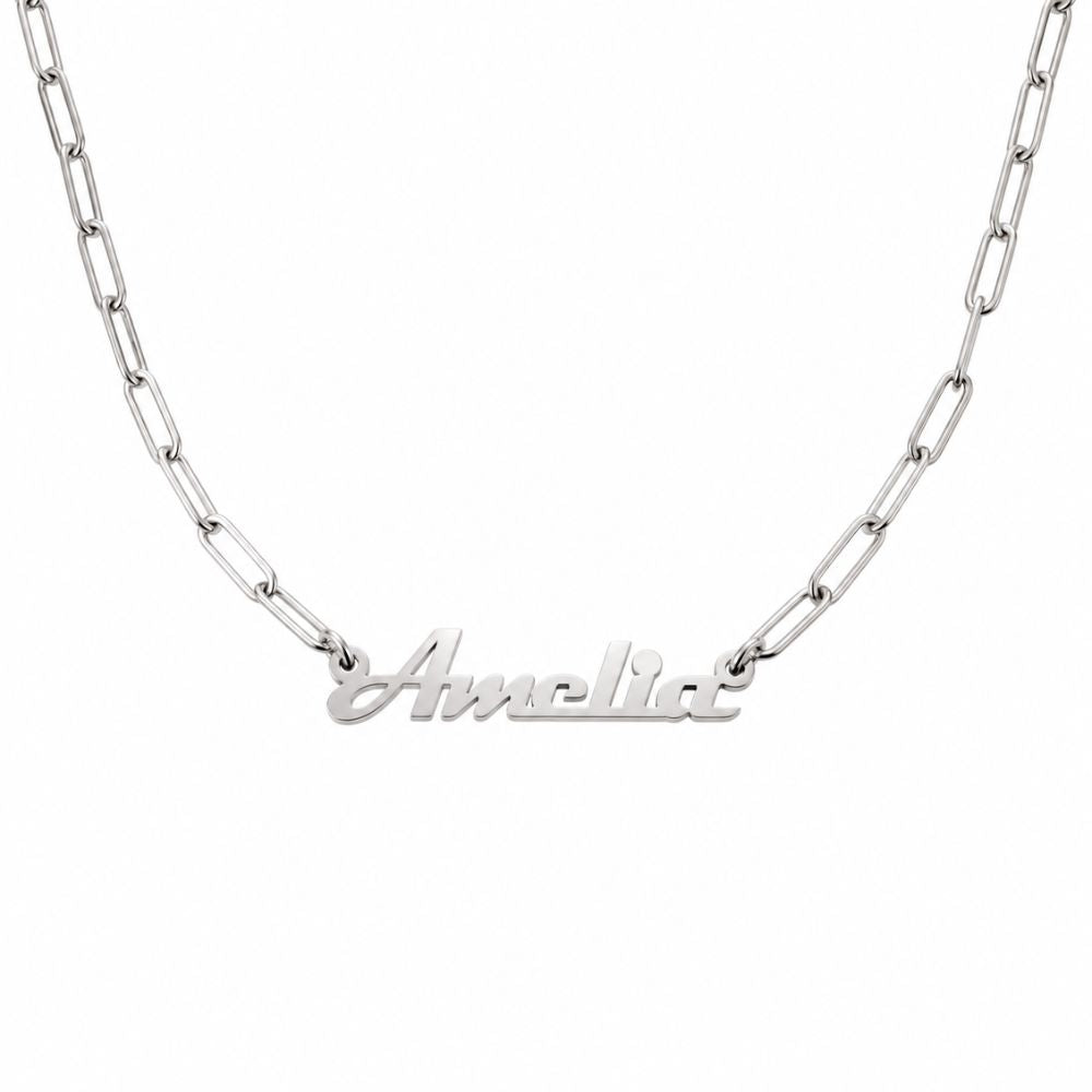 Personalised Name Necklace with Link Chain