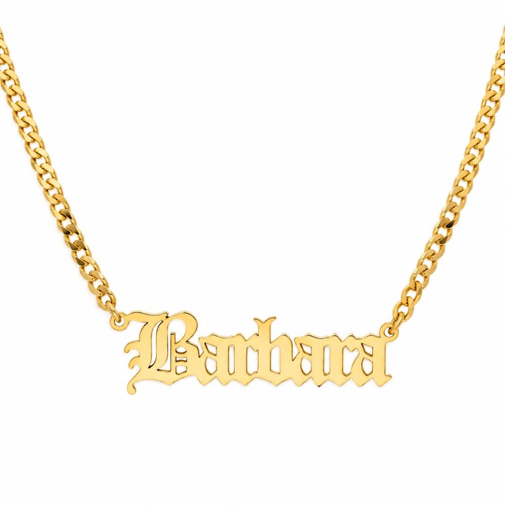 Curb Chain Name Necklace