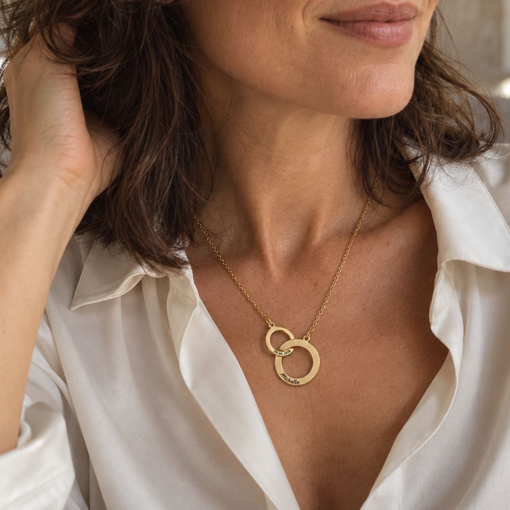 Personalised Interlocking Rings Necklace