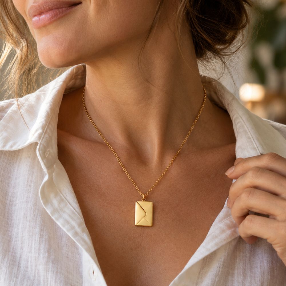 Personalised Envelope Necklace with Letter
