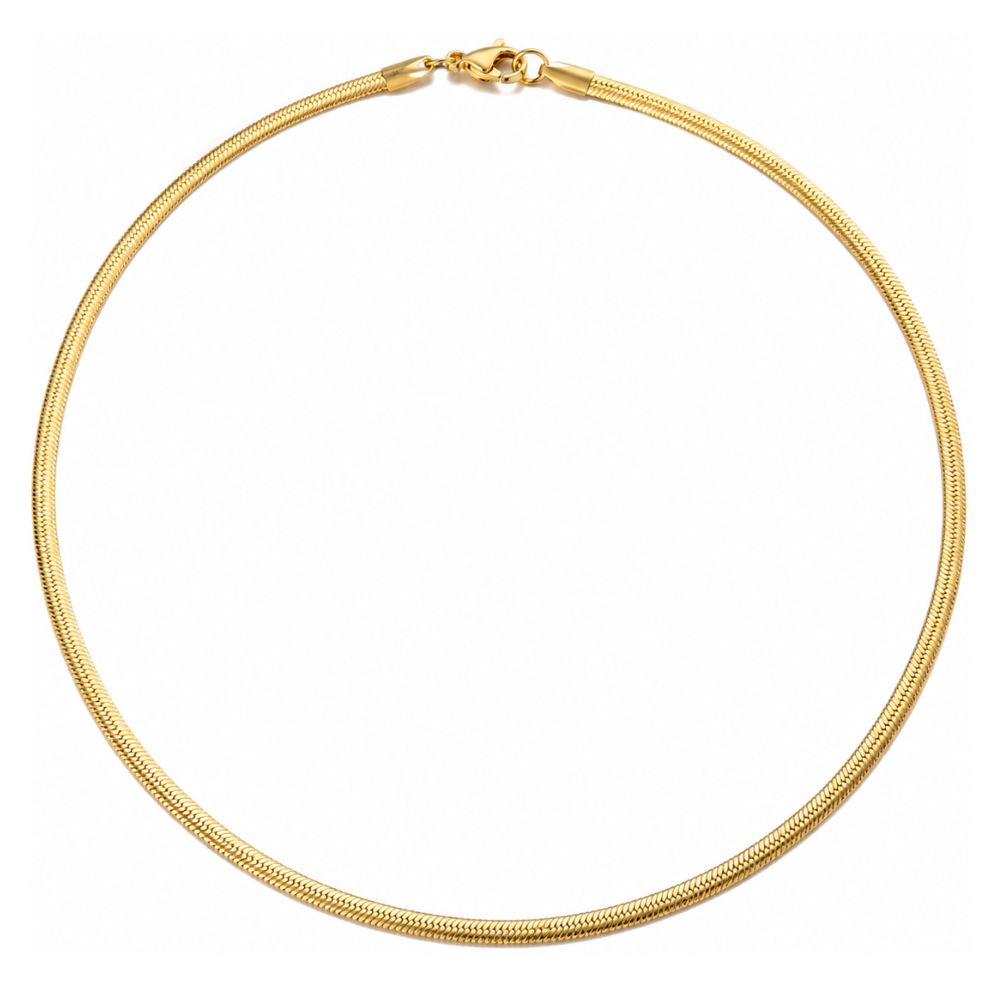 Herringbone Necklace 3 mm | 18K Gold Plating
