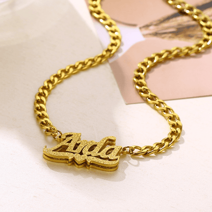 Diamond Drip Name Necklace