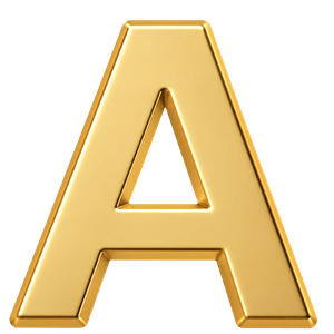 Letter A charm