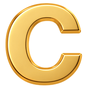 Letter C charm
