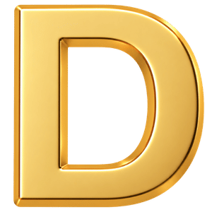 Letter D charm
