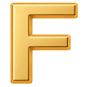 Letter F charm