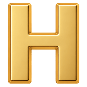 Letter H charm