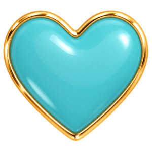 Turquoise Heart charm