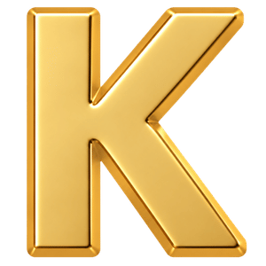 Letter K charm