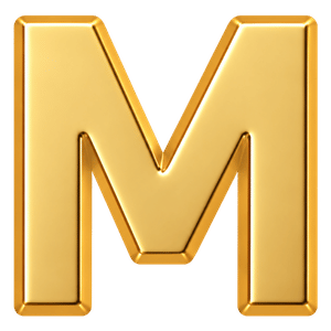 Letter M charm