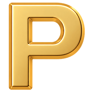 Letter P charm