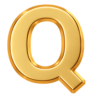 Letter Q charm