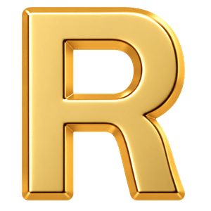 Letter R charm