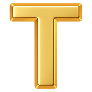 Letter T charm