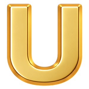 Letter U charm