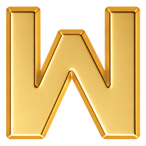 Letter W charm