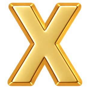 Letter X charm