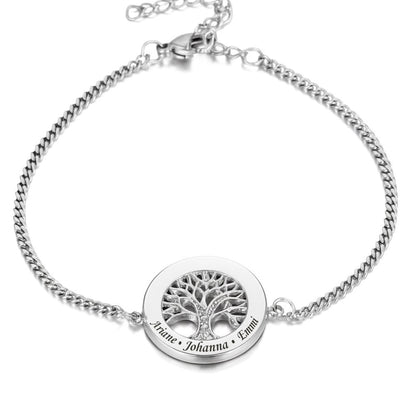 Tree of Life Bracelet with Zirconia stones