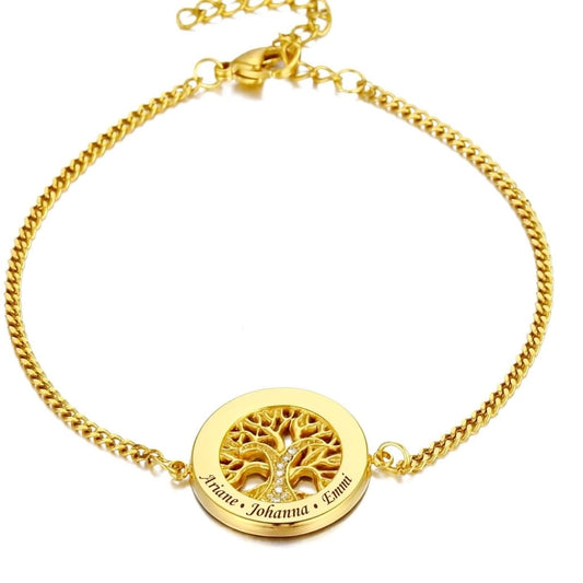 Tree of Life Bracelet with Zirconia stones