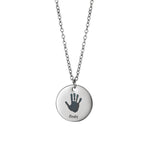 LOANYA personalisierbare Halskette mit Hand- oder Fußabdruck Loanya 40 cm Silber 