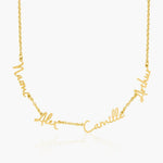 Namenskette mit 4 Namen Necklaces Loanya Gold 40 cm 